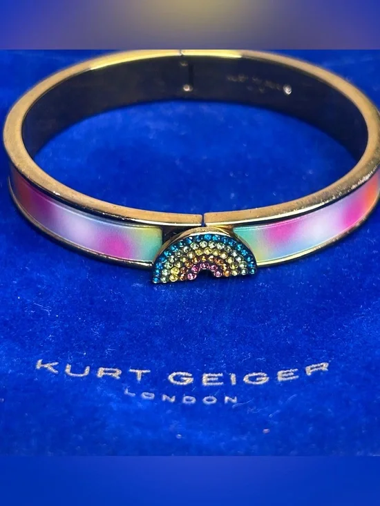 Kurt Geiger Rainbow Hinged Bangle Bracelet
