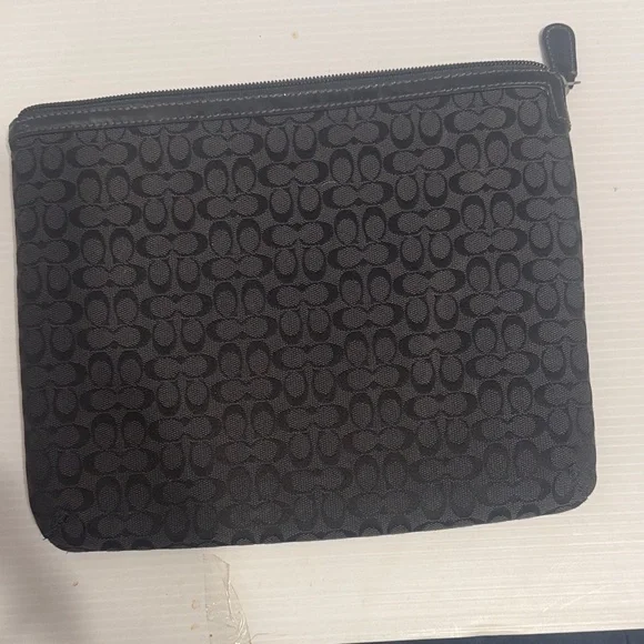Coach Black Signature Tablet Case