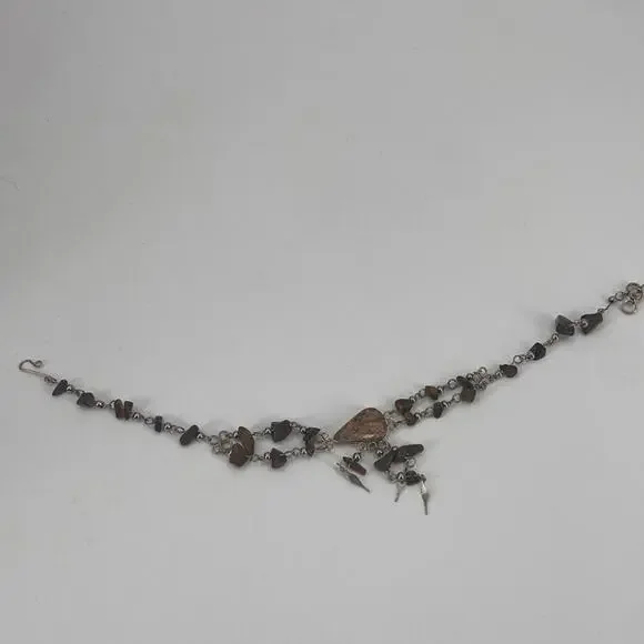 Bohemian Agate chip anklet