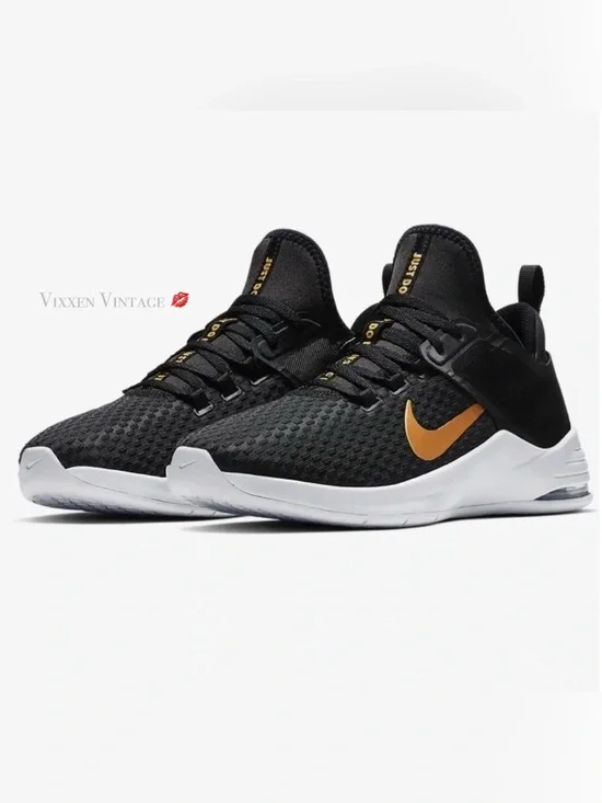 NIKE 'AQ7492-001 WOMEN'S AIR MAX BELLA TR2 TRAINING SHOE' IN BLACK/METALLIC GOLD