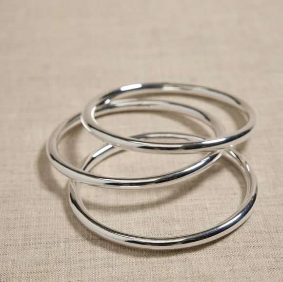 NWT Ravena Triple Bangle Set by Aureus + Argent in Silver