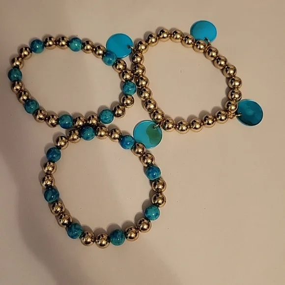 Blue & Gold Bracelet Set