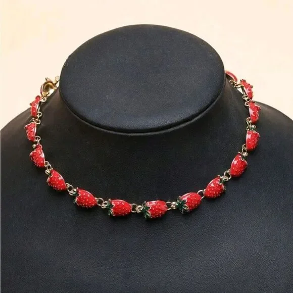 Strawberry Charm Necklace