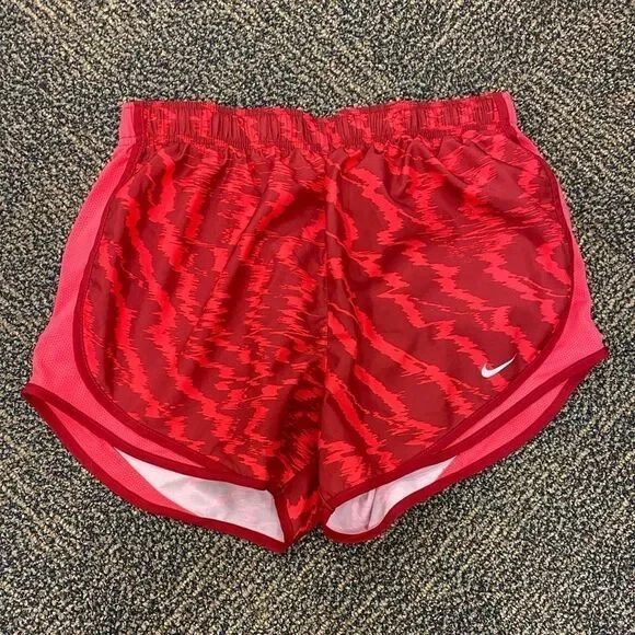 Nike red and coral Dri-FIT Tempo‎ Running Shorts