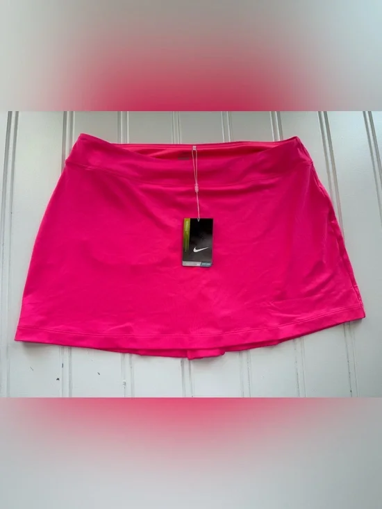 Nike Golf Dri-FIT Sport Knit Mini Golf Skirt 586842 Athletic Large Pink NEW