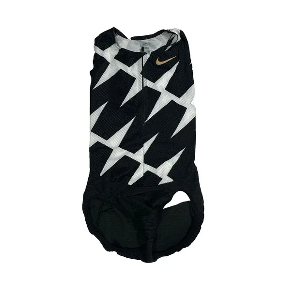 Nike Elite Pro Speedsuit Black Track Tank Unitard Women CI1002-077 Medium