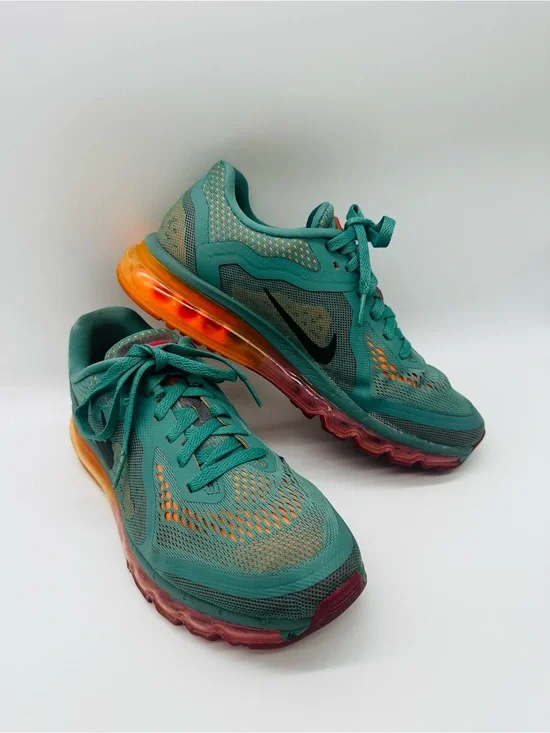 Nike Air Max 2013 Women’s Sneakers US 10 Teal Orange Running Training Shoes