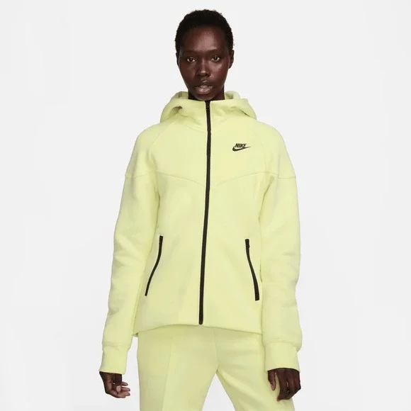 Nike Sportswear Tech Fleece Windrunner Full Zip Hoodie Luminous Green Women's XL