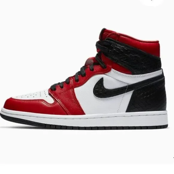 Nike Air Jordan’s, Womens 1 Retro High OG Satin Red, Size 6.5, like new!