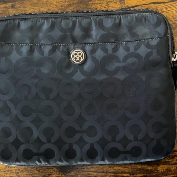 Coach Midnight Blue Signature Tablet Sleeve