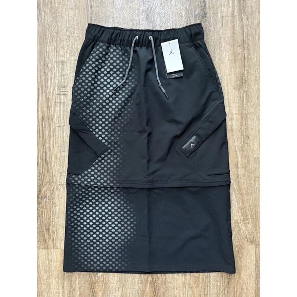 Nike Jordan Convertible Utility Skirt Black Honeycomb Womens Sz Small HQ6066-010