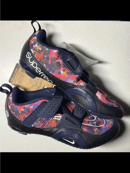 Nike Floral-Print Training Sneakers in Navy, Pink, Purple