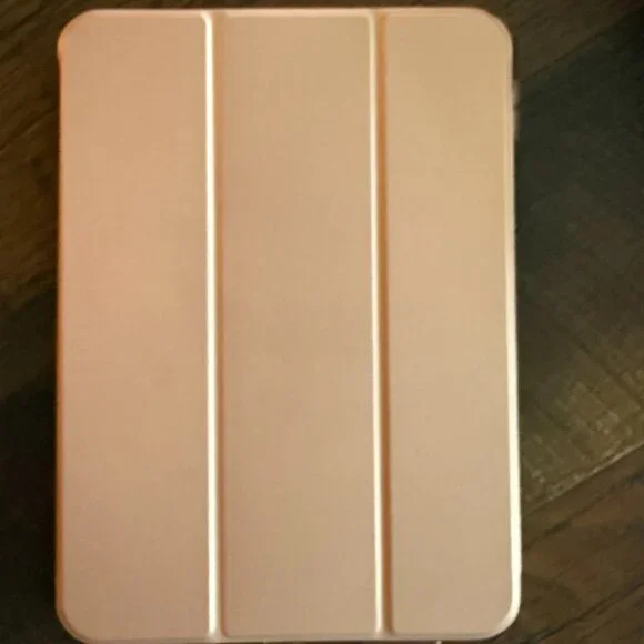 iPad 16 Case – Rose Gold Tri-Fold Cover + Clear Hard Back