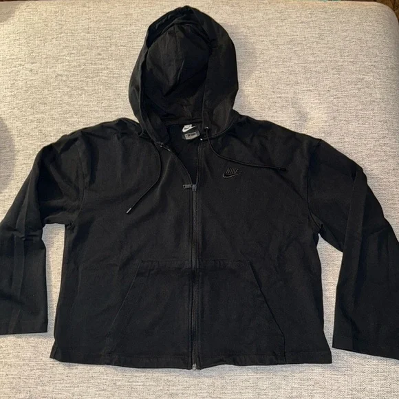 🖤 NWOT Nike Women's Full-Zip Hoodie – Flared Sleeve | Size Large