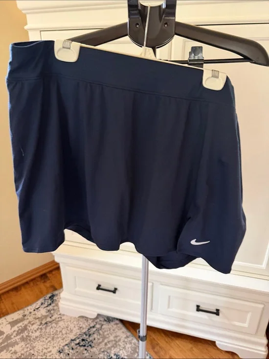 Nike Navy Blue Athletic Skort with Swoosh (57)