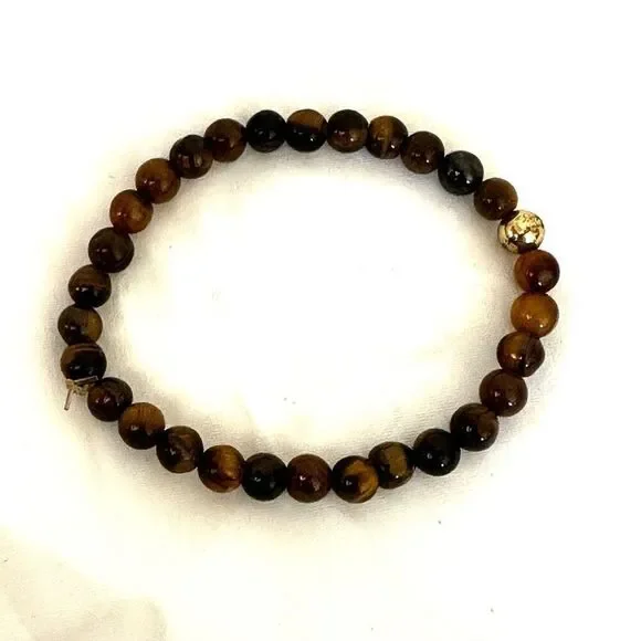 Tigers eye beaded stretchy  bracelet