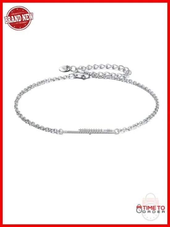 925 Sterling Silver Flute Bracelet Music Jewelry Gift