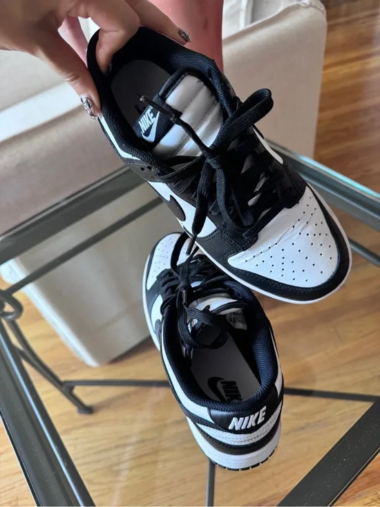 Nike Black & White Low Dunks Size 6.5.