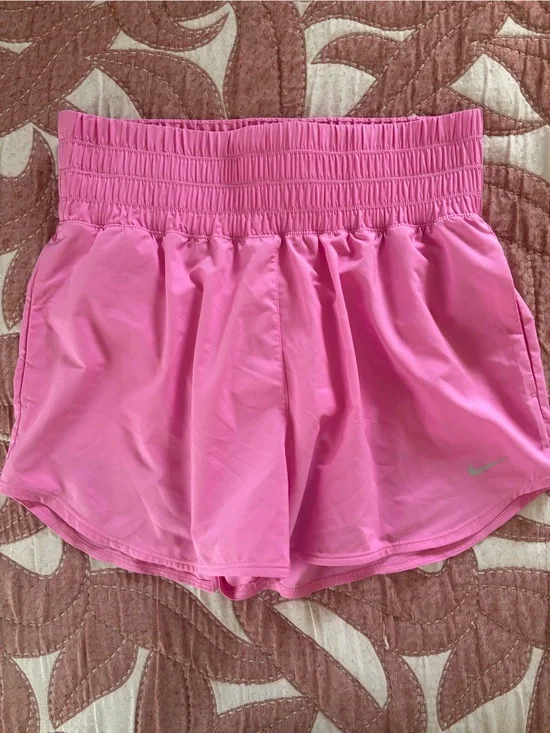 Nike Dri-fit Bubblegum Pink High Wasted Lined Athletic Short Large