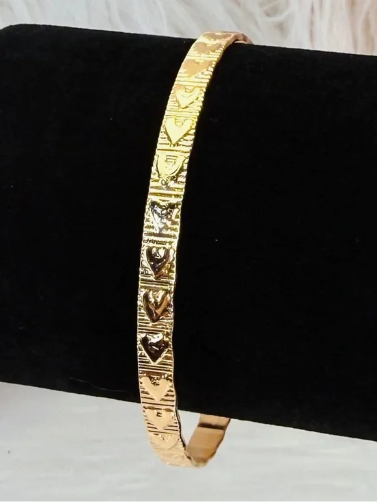 Elegant Goldtone Stackable Cuff Bracelet