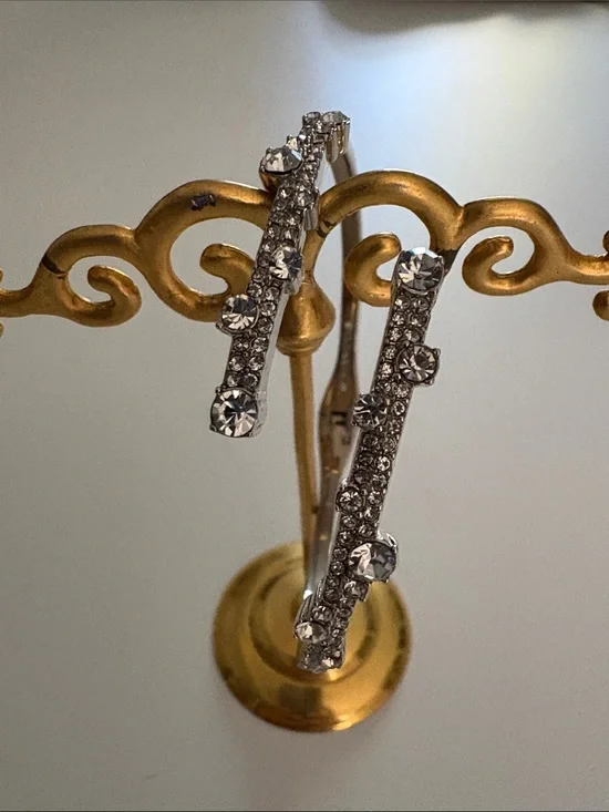 Crystal Bar bracelet- Silver Sparkle