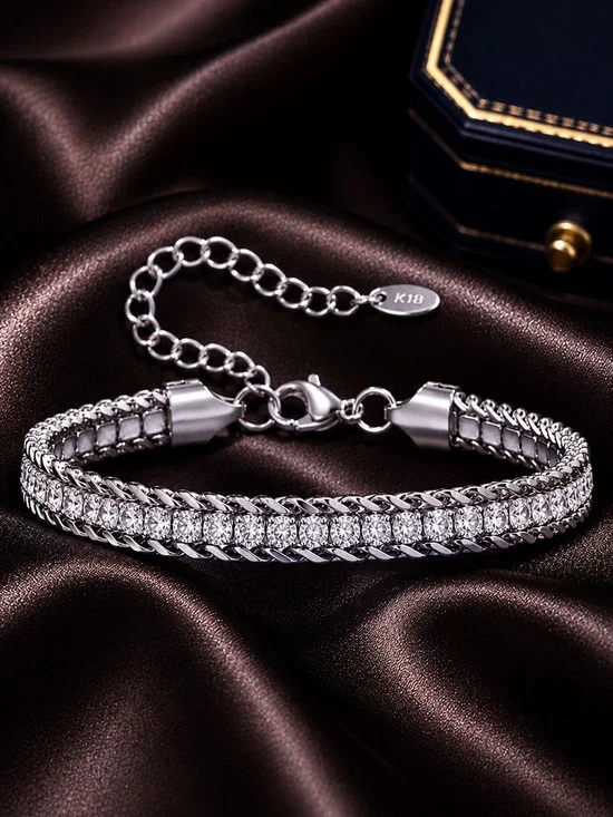 Stainless Steel Jewelry Tennis Chain Women Bracelet