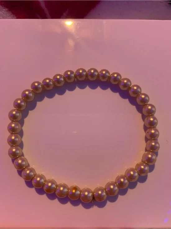 Classic Pearl Stretch Bracelet - Cream Pearls