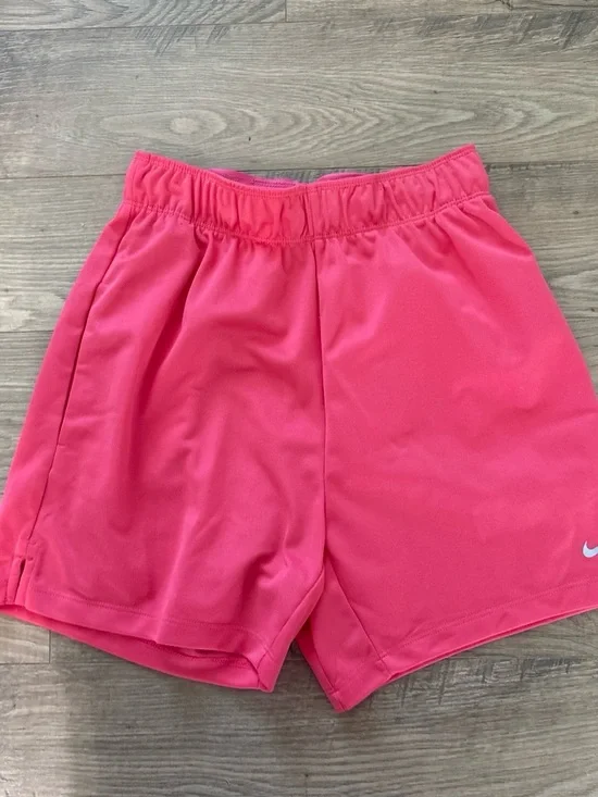 Nike Women's Hot Pink Athletic Shorts with Elastic Waist