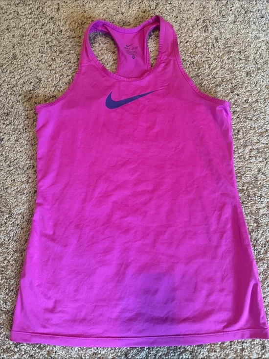 Nike Purple Racerback Tank with Navy Swoosh