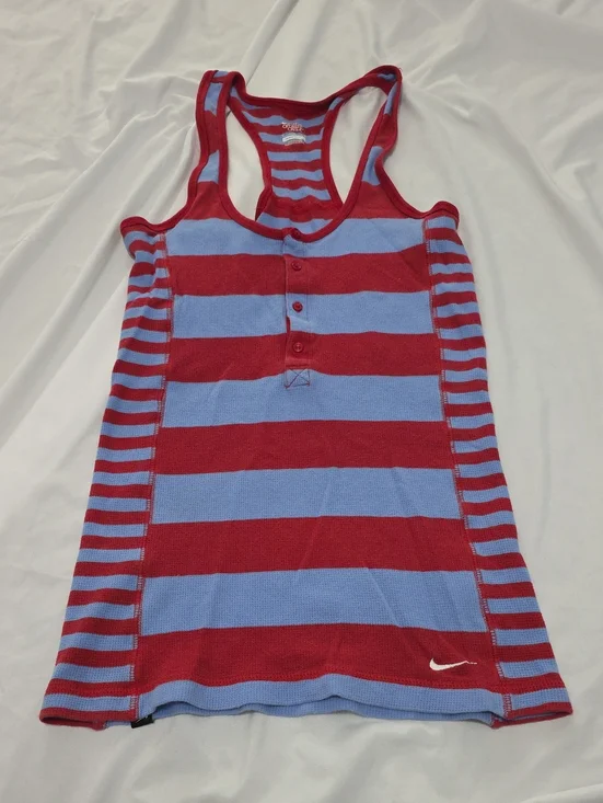 💥5 For $20 Nike Red and Light Blue Striped Racerback Tank
