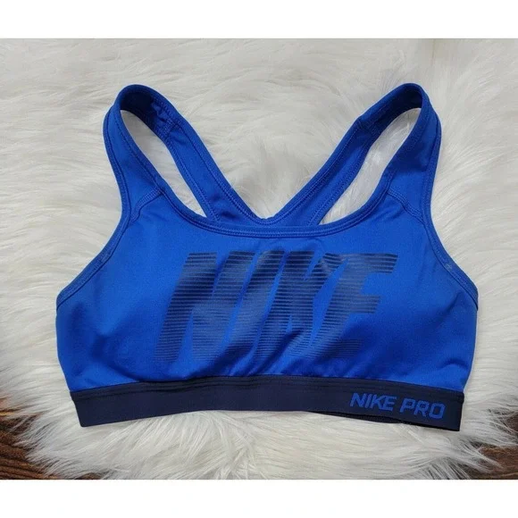 NIKE Dri-Fit  Racerback Sports Bra Women's size Small Blue