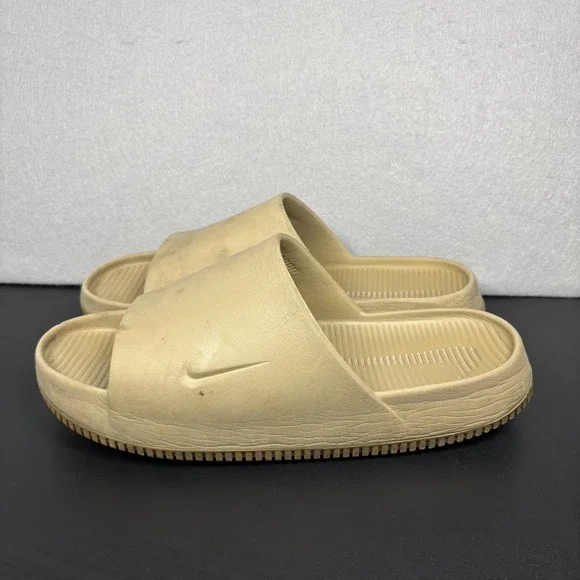 Nike Calm Slide Sandals FD4116-200 Sesame Men's Size 12 Women's 13 Slip On Shoes