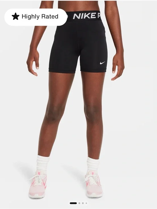 Nike Black High-Waist Logo Bike Shorts