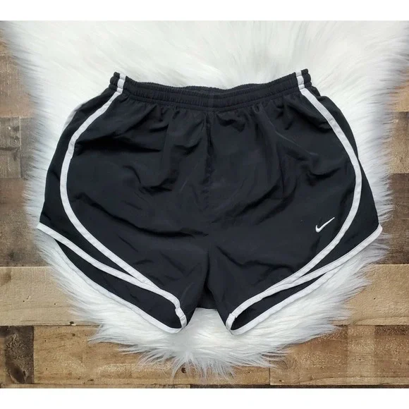 Nike Dri-Fit Tempo Lined Running Athletic Shorts Women's Size Small Black /White