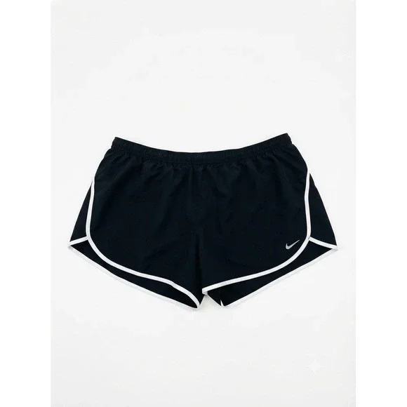 Nike Dri-FIT Women's Running Shorts Black White Athletic Gym Size X