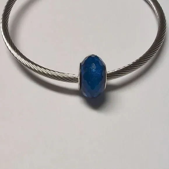 Blue Sparkly Charm for‎ Pandora Style Bracelet