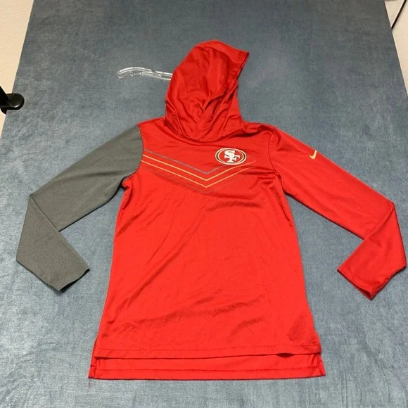San Francisco 49ers Hoodie Womens M Red Nike Football NFL Long Sleeve Pullover