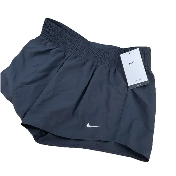 Nike One Shorts Women Sz L Dri-FIT Mid-Rise 3