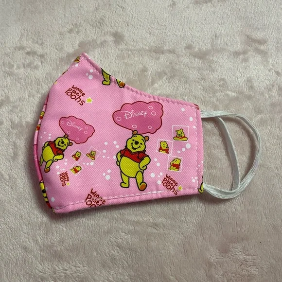 handmade pink winnie the pooh face mask