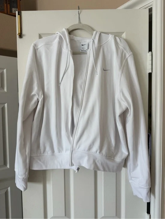 Nike Women’s White Zip-Up Hooded Jacket