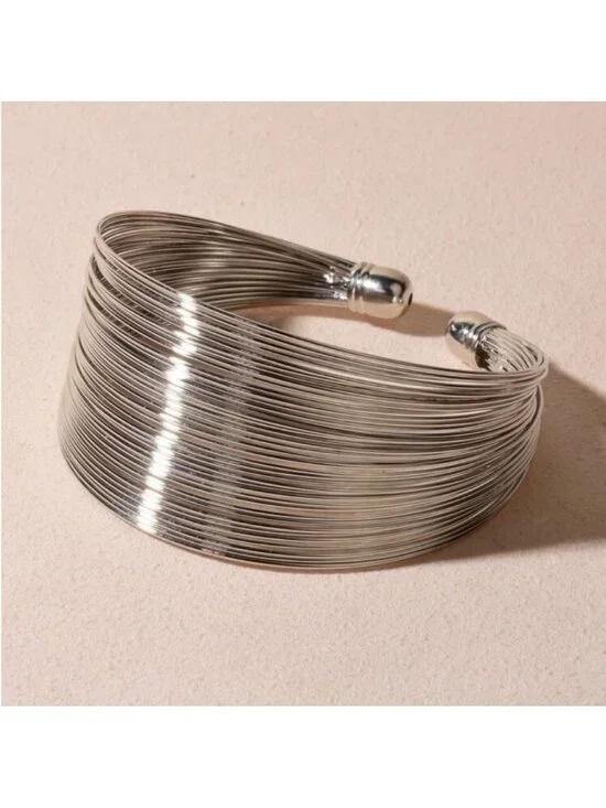 NWOT Silver Wire Cuff Bracelet