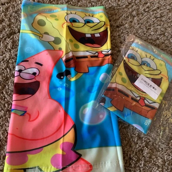 Pair of 2 New Spongebob Squarepants and Patrick gaiter face masks
