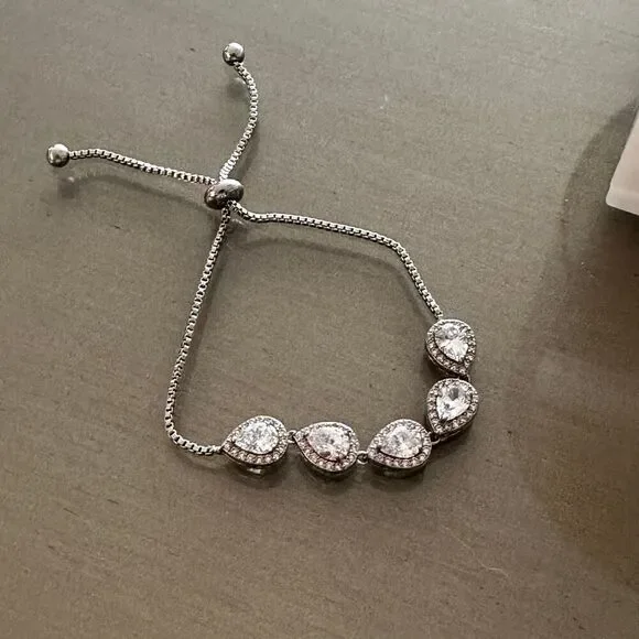 Cubic Zirconia Slider Bracelet