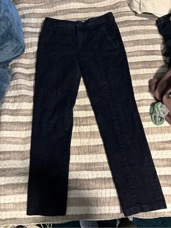 Tory Burch Dark Navy Straight-Leg Jeans