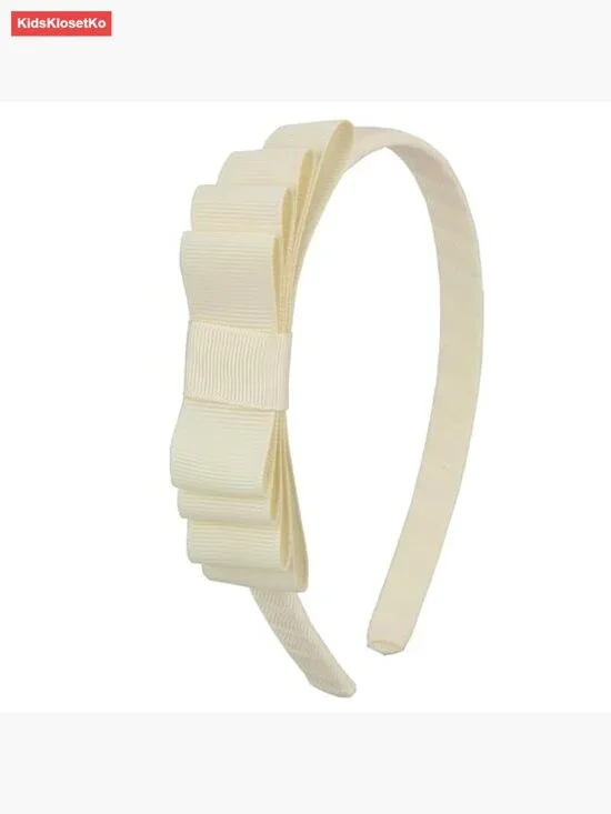 Toddler Knotted Bow Headband 4-Layer Ribbon Hair Accessory