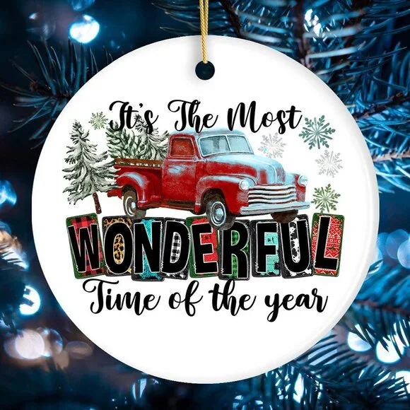 Premium Quality Festive Cheer and Merriment Ceramic Christmas Ornament