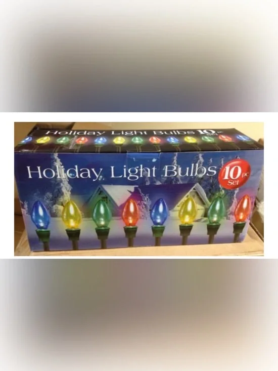 💗.   #5027-96.  Multicolor C7-Style Holiday Light Bulbs