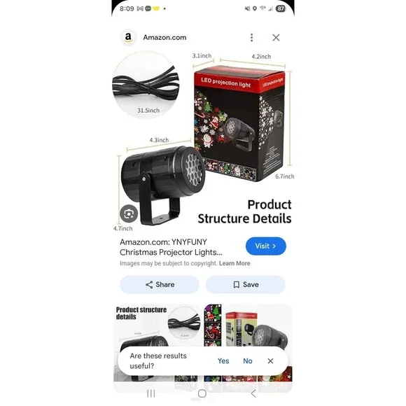 Van Smago Led Holiday Projection Light Indoor Outdoor Christmas Decoration