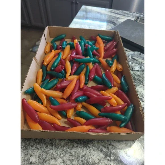 137 Chili Pepper Vintage Red Green Orange Party Decor String Light Rubber Covers