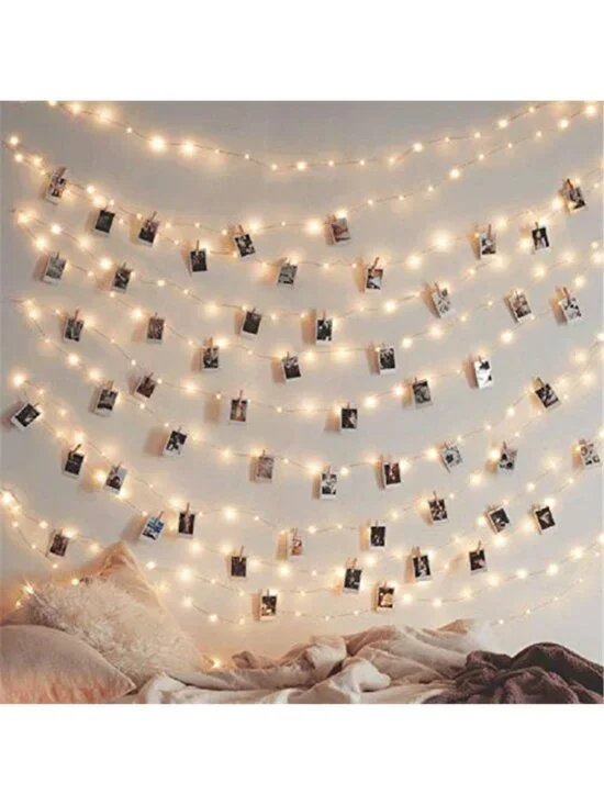 String Lights 200 LED 66ft Warm White Fairy Lights USB Remote Waterproof